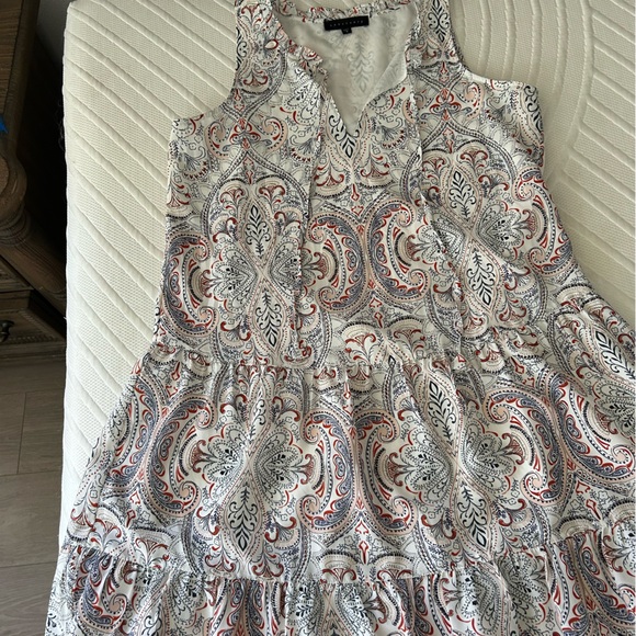 Sanctuary Paisley Print Dress in Navy & Orange - Picture 10 of 12